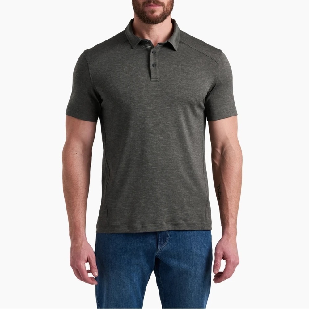 Kuhl Dry Short Sleeve Charcoal Polo Shirt
